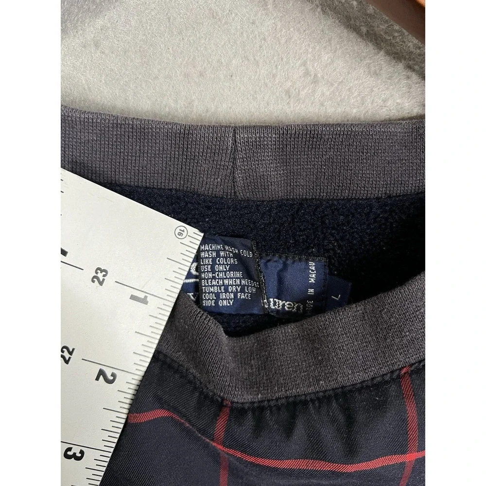 Polo Ralph Lauren Club‎ Logo Crewneck Navy Windowpane Large